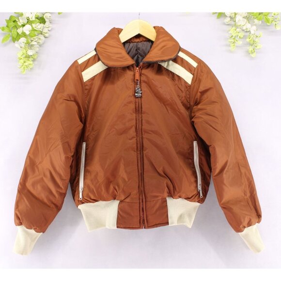 Comfy Jackets & Blazers - Comfy 80s Vintage 80s Puffer Down Jacket Reversible Brown Sz 10